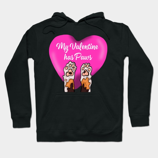 My Valentine Has Paws Hoodie by wildjellybeans